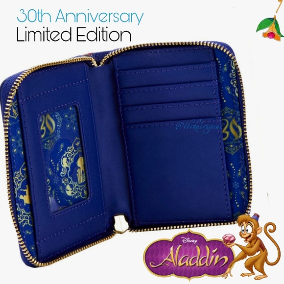 NWT Disney Anniversary Limited Edition Loungefly Backpack & Wallet Set Aladdin - Picture 12 of 16